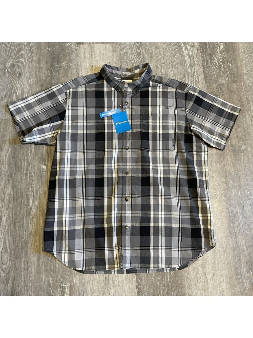 Columbia Rapid Rivers II Short Sleeve Plaid Shirt Mens XL New Hiking Outdoor